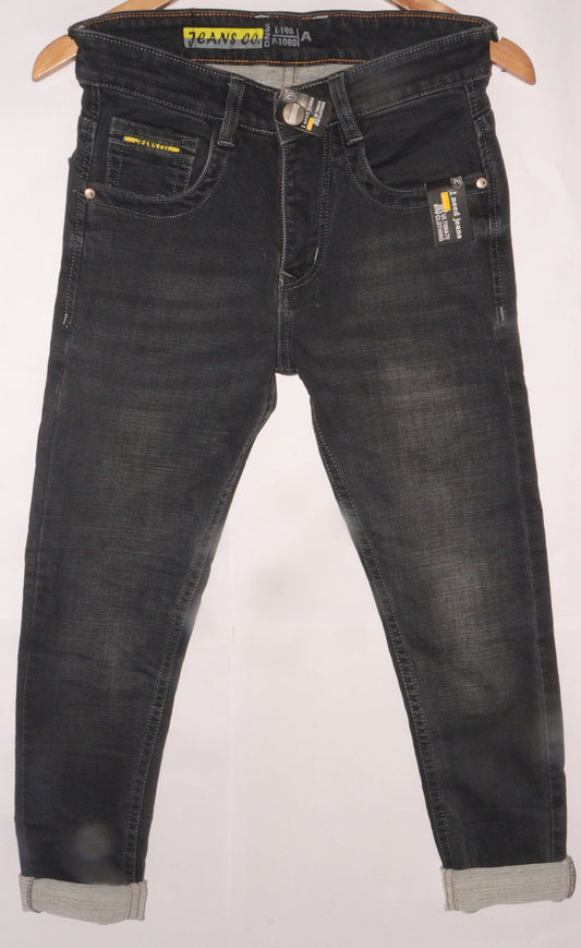 Men black jeans | BSG branding men comfortable black jeans cotton knitted